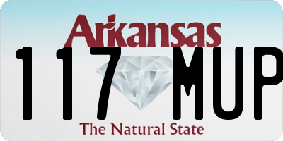 AR license plate 117MUP