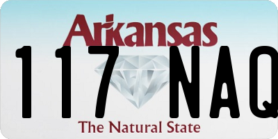 AR license plate 117NAQ