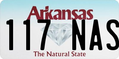 AR license plate 117NAS