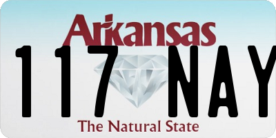 AR license plate 117NAY