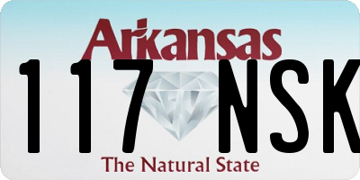 AR license plate 117NSK