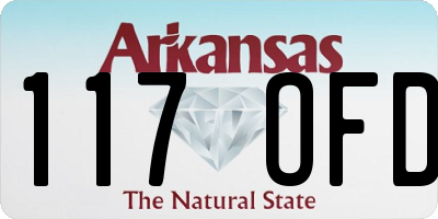 AR license plate 117OFD
