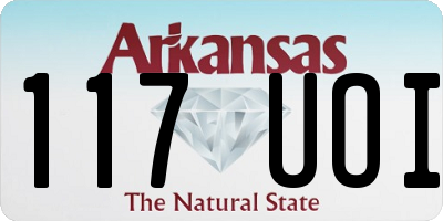 AR license plate 117UOI