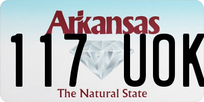 AR license plate 117UOK