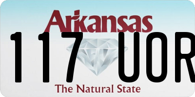 AR license plate 117UOR