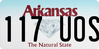 AR license plate 117UOS