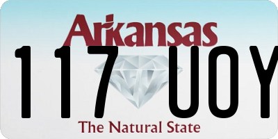 AR license plate 117UOY