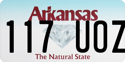 AR license plate 117UOZ