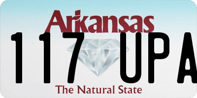 AR license plate 117UPA