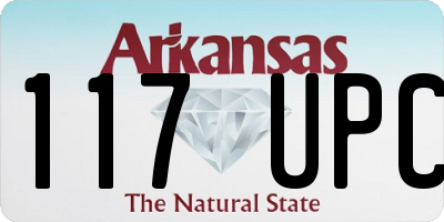 AR license plate 117UPC