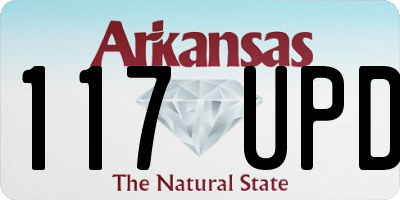 AR license plate 117UPD