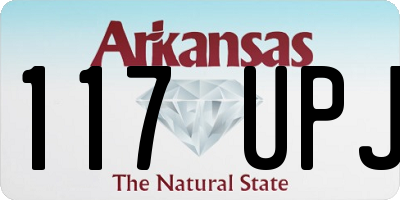 AR license plate 117UPJ