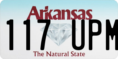 AR license plate 117UPM
