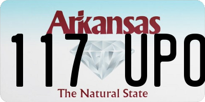 AR license plate 117UPO