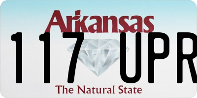 AR license plate 117UPR