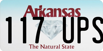AR license plate 117UPS