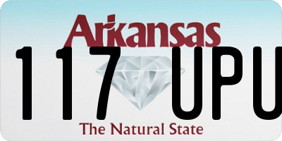 AR license plate 117UPU