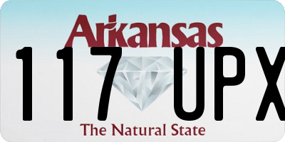 AR license plate 117UPX