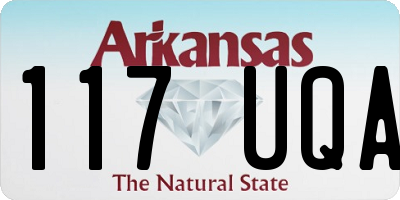 AR license plate 117UQA