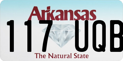 AR license plate 117UQB