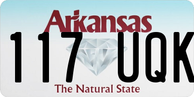 AR license plate 117UQK