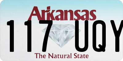 AR license plate 117UQY