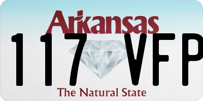 AR license plate 117VFP