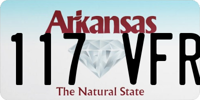 AR license plate 117VFR