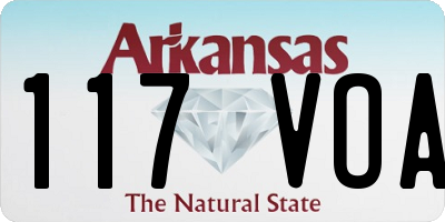 AR license plate 117VOA