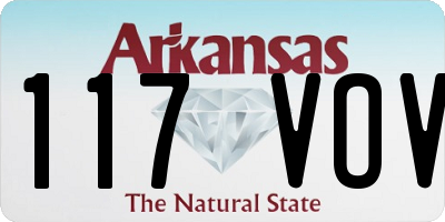 AR license plate 117VOV
