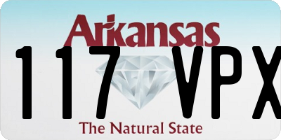 AR license plate 117VPX