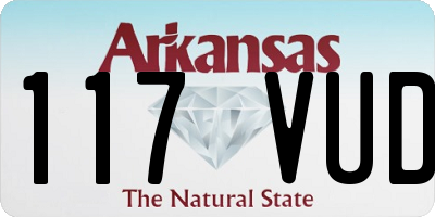 AR license plate 117VUD