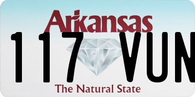 AR license plate 117VUN