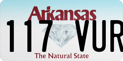 AR license plate 117VUR