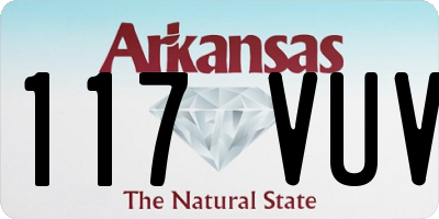 AR license plate 117VUV