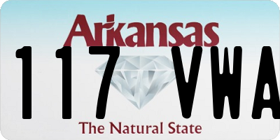 AR license plate 117VWA