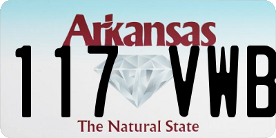 AR license plate 117VWB