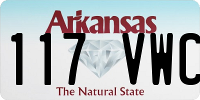 AR license plate 117VWC
