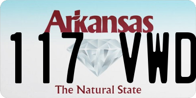 AR license plate 117VWD