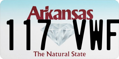 AR license plate 117VWF