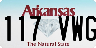AR license plate 117VWG