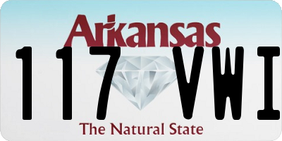 AR license plate 117VWI