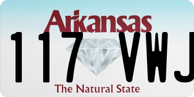 AR license plate 117VWJ