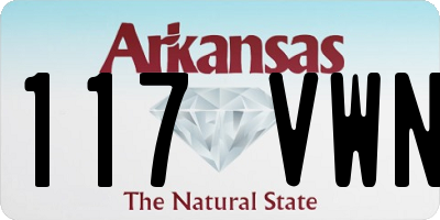 AR license plate 117VWN