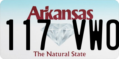 AR license plate 117VWO