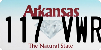 AR license plate 117VWR