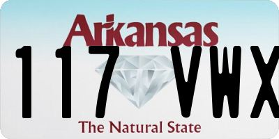 AR license plate 117VWX