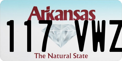 AR license plate 117VWZ