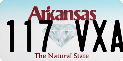 AR license plate 117VXA