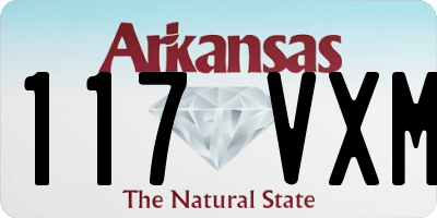 AR license plate 117VXM
